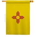 Guarderia 28 x 40 in. New Mexico American State House Flag with Double-Sided Horizontal  Banner Garden GU3916614